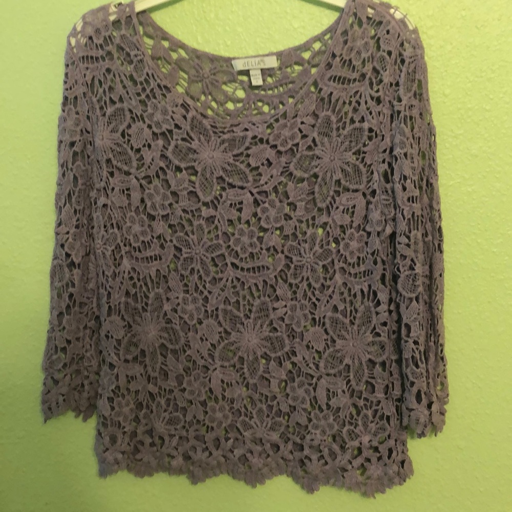 Lace purple top